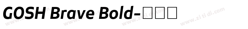GOSH Brave Bold字体转换